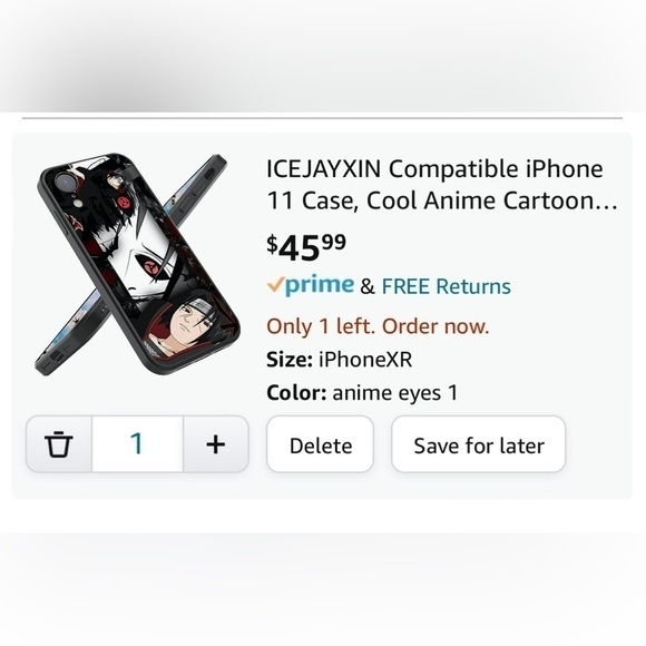 Icejayxin iPhone 11 or iPhone XR Case, Cool Anime Cartoon Eyes Phone Case NEW - Picture 7 of 12